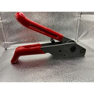 Uline H-573 Standard Poly Strapping Tensioner Manual Tool Red Gray Heavy Duty